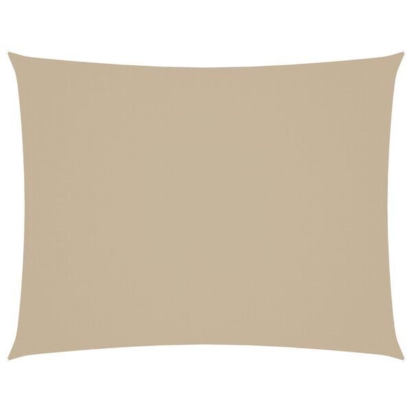 vidaXL Solseil oxfordstoff rektangul&aelig;r 6x8 m beige
