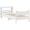 vidaXL Sengeramme med hodegavl hvit 90x200 cm heltre furu
