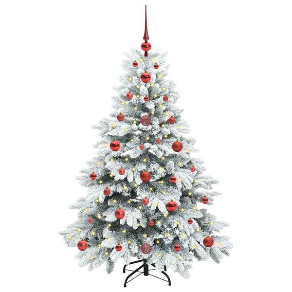 vidaXL Kunstig juletre med 150 LED med stativ Hvit 120 cm PE og PVC