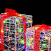 vidaXL Gaveeske med 60 LED 3 pcs Flerfarget 20 x 20 x 20 cm Akryl