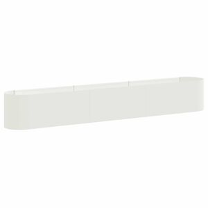 vidaXL Hevet Hagebed Hvit 280 x 40 x 40 cm