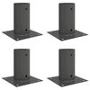 vidaXL Rund bakkenagel 4 pcs Antrasitt 15 x 15 x 15 cm Metall