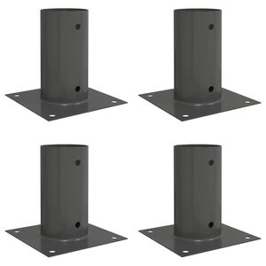 vidaXL Rund bakkenagel 4 pcs Antrasitt 15 x 15 x 15 cm Metall