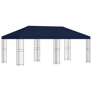 vidaXL Hage Gazebo 6 x 3 m Bl&aring; Polyester og st&aring;l 190 gsm