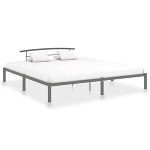 vidaXL Sengeramme gr&aring; metall 200x200 cm