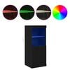 vidaXL LED sideboard Svart Eik 41 x 37 x 100 cm Konstruert tre