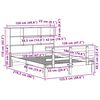 vidaXL Seng med bokhylle uten madrass hvit 120x190 cm heltre furu