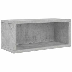 vidaXL CD-oppbevaringsstativ Betonggr&aring; 40 x 17 x 17 cm Konstruert tre