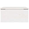 vidaXL Nattbord med skuff 2 pcs Hvit 37 x 35 x 18,5 cm Heltre furu