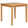 vidaXL 3-delt hagespisesett 80x80 cm heltre teak