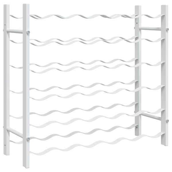 vidaXL Vinstativ for 36 flasker metall hvit