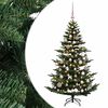 vidaXL Kunstig juletre med julekuler 120 cm 150 LED-lys Varmhvit