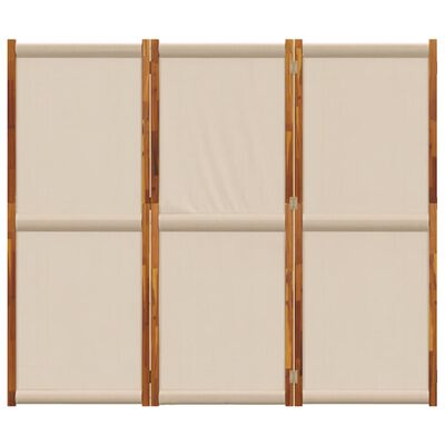vidaXL Romdeler 3 paneler gråbrun 210x180 cm