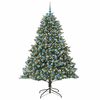 vidaXL Kunstig juletre med 300 LED gr&oslash;nn 210 cm PVC og plast og st&aring;l