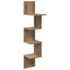 vidaXL Vegghylle Veggmontert Artisan eik 32 x 21 x 107 cm