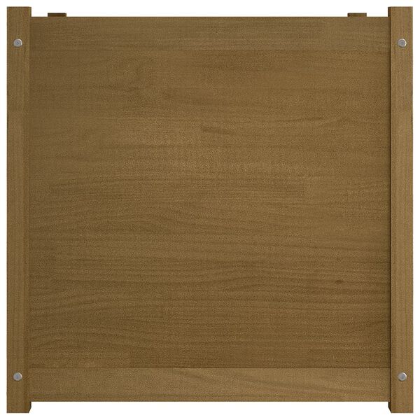 vidaXL Plantekasse honningbrun 70x70x70 cm heltre furu
