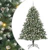 vidaXL Kunstig juletre med 300 LED gr&oslash;nn 240 cm PVC og plast og st&aring;l