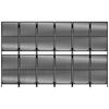 vidaXL Romdeler 6 paneler svart polyrotting