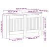 vidaXL Radiator Deksel Gamle tre 152 x 19 x 81,5 cm Konstruert tre