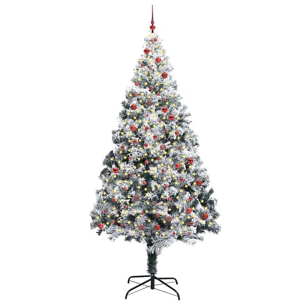 vidaXL Juletre med 300 LED med stativ gr&oslash;nn 300 cm PVC