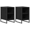 vidaXL Nattbord 2 stk. Svart Eik 39.5 x 30 x 50 cm Konstruert tre