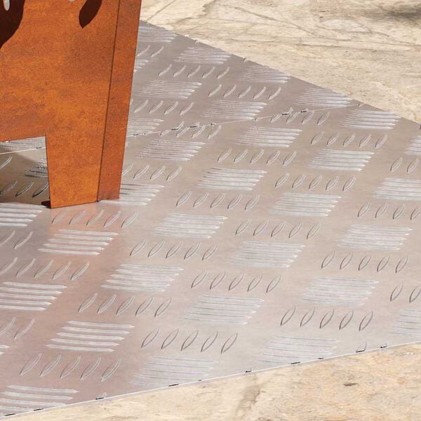 vidaXL Trinn Rektangul&aelig;r 2 pcs s&oslash;lv 90 x 50 cm Aluminium