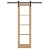 vidaXL Skyvedør ORKDAL Naturlig 61 x 198,5 cm Massivt furutre og glass