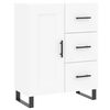 vidaXL Highboard hvit 69,5x34x180 cm konstruert tre