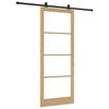 vidaXL Skyved&oslash;r ORKDAL Naturlig 93 x 232 cm Massivt furutre og glass