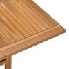 vidaXL Sammenleggbart hagebord 90x90x75 cm heltre teak