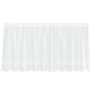 vidaXL Blondegardin med gardiner Blomster Hvit 120 x 300 cm Polyester