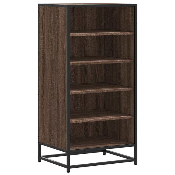 vidaXL Skohylle brun eik 48x38x97,5 cm konstruert tre
