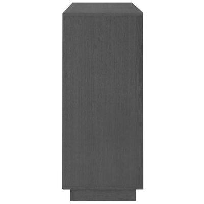 vidaXL Skjenk grå 104,5x34x80 cm heltre furu