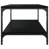vidaXL Salongbord svart 80x50x40 cm konstruert tre