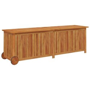 vidaXL Putekasse med hjul 150x50x58 cm heltre akasie