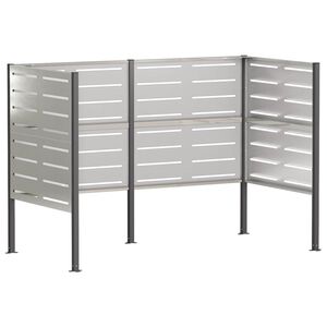 vidaXL Skjerm for s&oslash;ppeldunk 167 x 85 x 113 cm Rustfritt st&aring;l S&oslash;lv