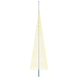 vidaXL Juletrebelysning med spyd og flaggstang 500 cm 1534 LED-lys