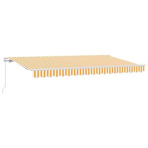 vidaXL Uttrekkbar markise Gul 400 x 200 cm stoff