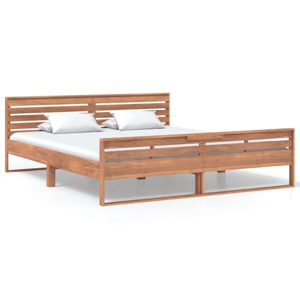 vidaXL Sengeramme heltre teak 180x200 cm