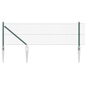 vidaXL Svweiende tr&aring;dgjerde med spisser 10 x 0,8 m PVC-belagt st&aring;l
