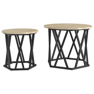 vidaXL Sidetabell 2 stk. Sonoma eik 50 x 50 x 40 cm