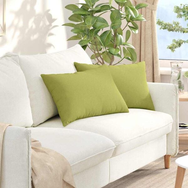 vidaXL Sofaputer 2 pcs Lys grønn 60 x 40 cm stoff