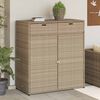 vidaXL Putekasse beige 105x55x113 cm polyrotting