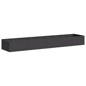 vidaXL Plantekasse svart 360x80x40 cm st&aring;l