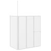 Dusj- og badeskjerm L-formet 70x120x137 cm 4 paneler sammenleggbar
