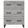 vidaXL Highboard gr&aring; sonoma 69,5x34x180 cm konstruert tre