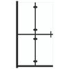 vidaXL Sammenleggbar dusjvegg med gjennomsiktig ESG-glass 70x190 cm