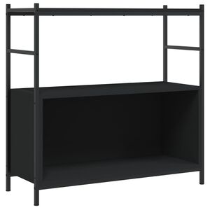 vidaXL Bokhylle svart 80x30x78,5 cm konstruert tre og jern