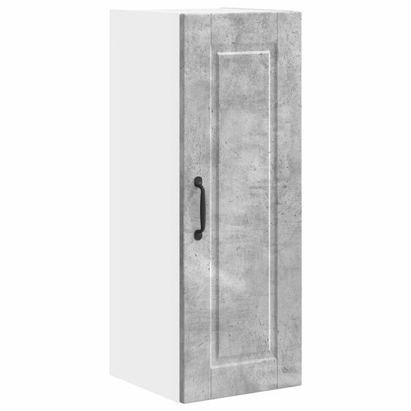 vidaXL Kj&oslash;kkenskap med hylle Betonggr&aring; 30 x 31 x 80 cm Konstruert tre