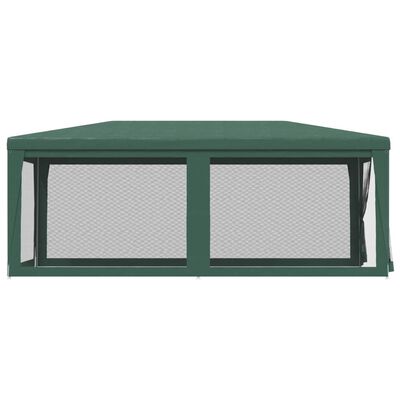 vidaXL Festtelt med 6 sidevegger av netting grønn 3x6 m HDPE